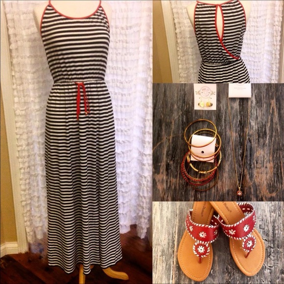 THML Dresses & Skirts - Darling striped Maxi Dress
